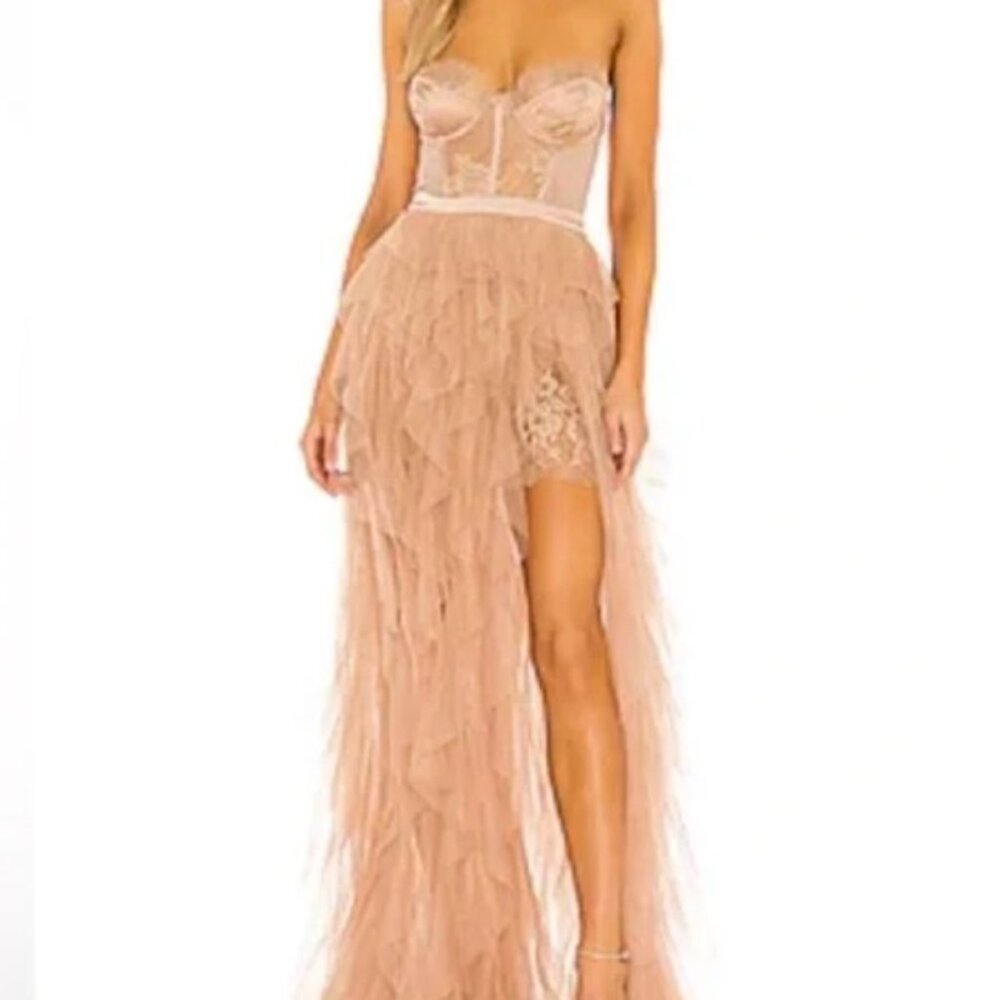 SOLD For Love and Lemons Tulle Bustier Gown XS
